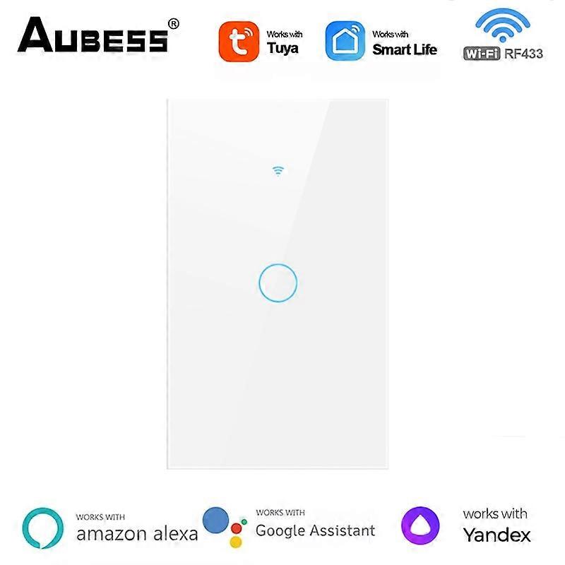 US WiFi Smart Touch Light Switch 1/2/3/4 Gang Two Wiring Method Tuya Smart