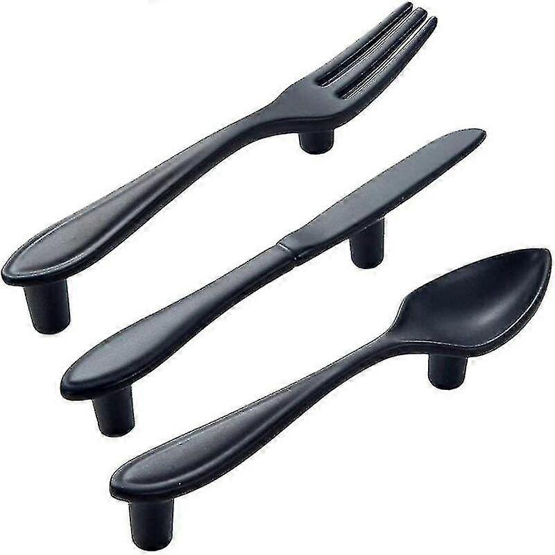 Door Handle Handle Kitchen Handle (3pcs,black)