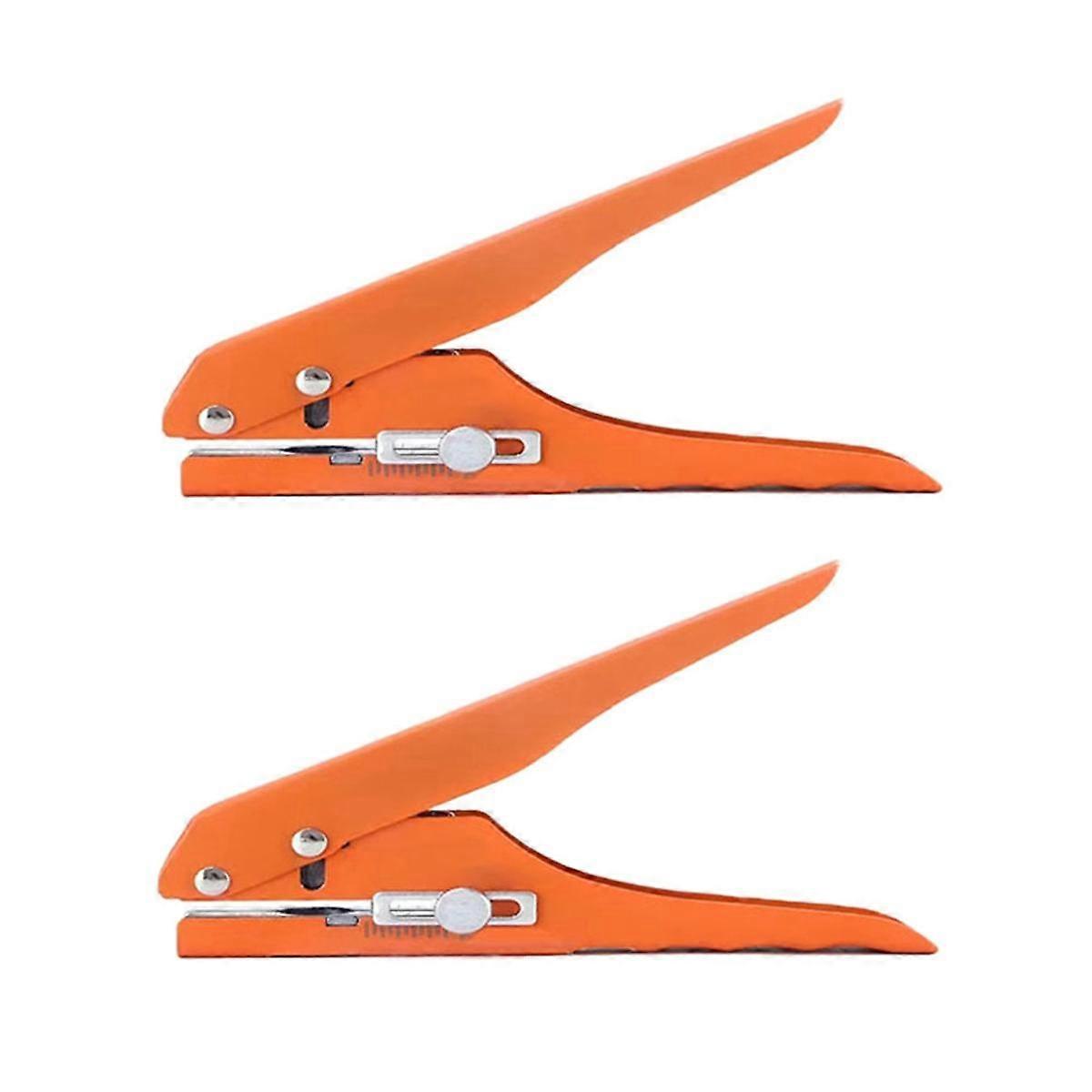 2PCS Single Hole Punch Pliers 8MM Heavy Duty Hole Puncher Hole Edge Banding for DIY Paper Cards Pho