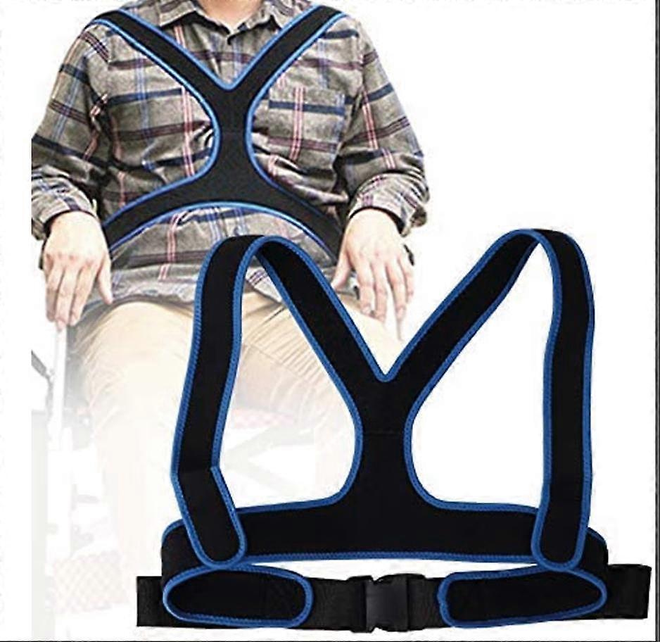 MUJIXI Wheelchair Belt, Breathable Wheelchair Fixing Belt Harness Strap Non-Slip Elastic Wheelchair Belt for Elderly(1#)
