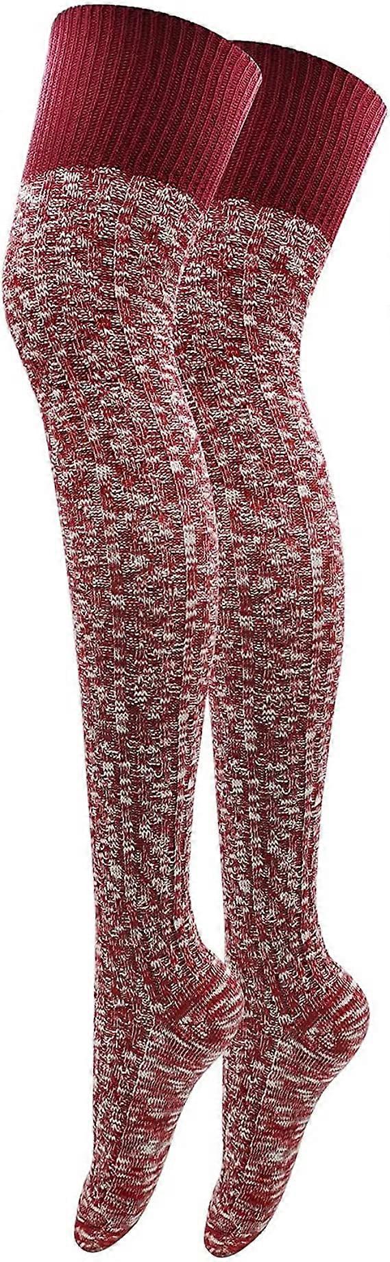 المرأة الفخذ عالية القطن محبوك الشتاء التمهيد جورب