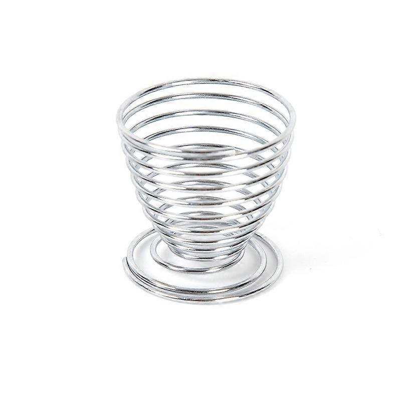 6-Pack Egg Cup 304 Stainless Steel Spring Egg Tray Gadget