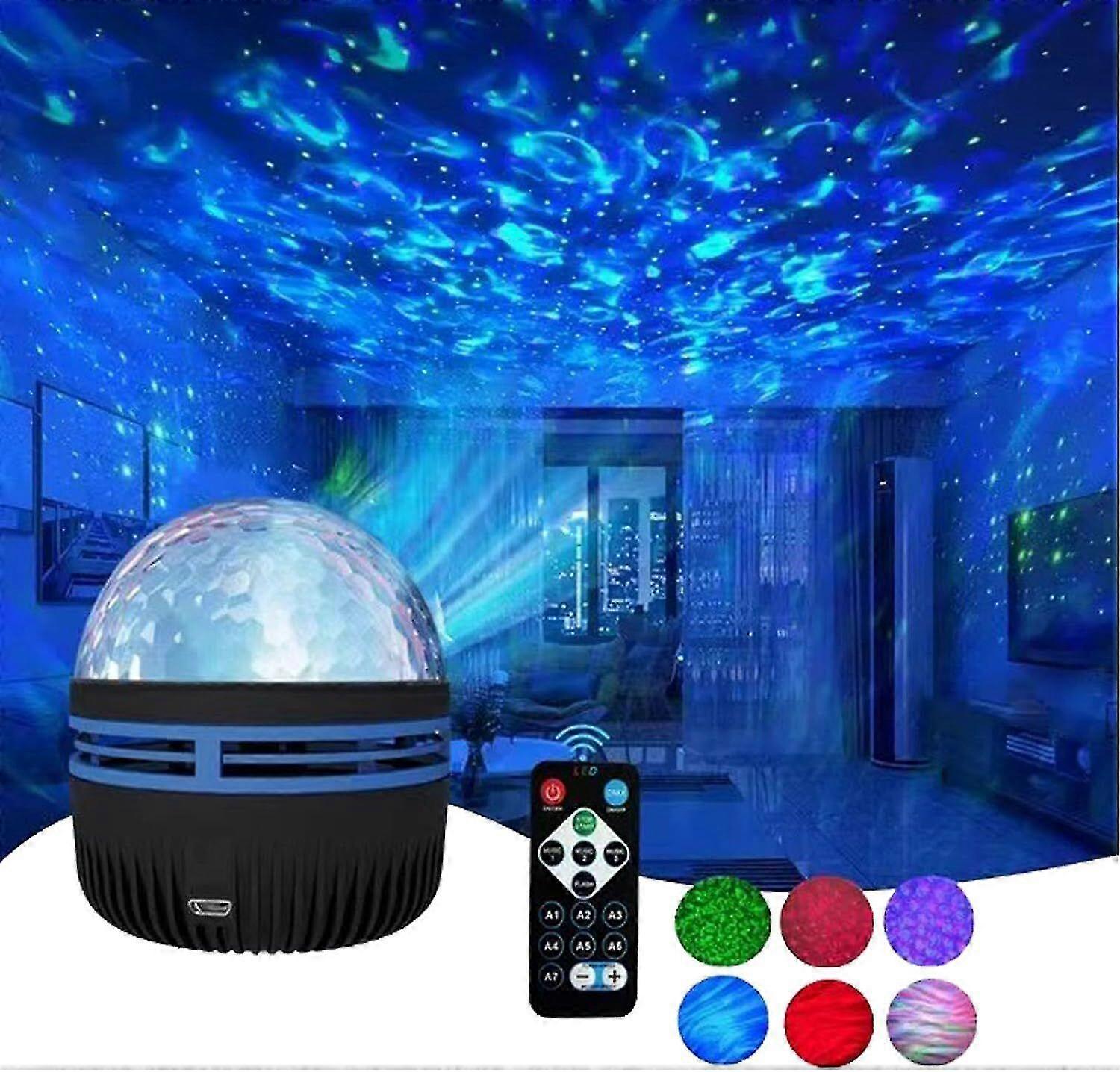 2 In 1 Northern Lights And Ocean Wave Projector With 14 Light Effects