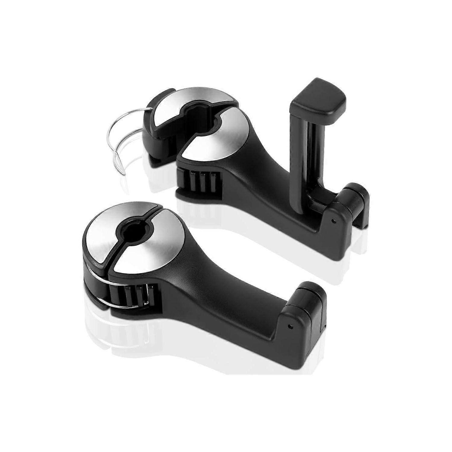 2 pieces silver 2 in 1 car seat hooks