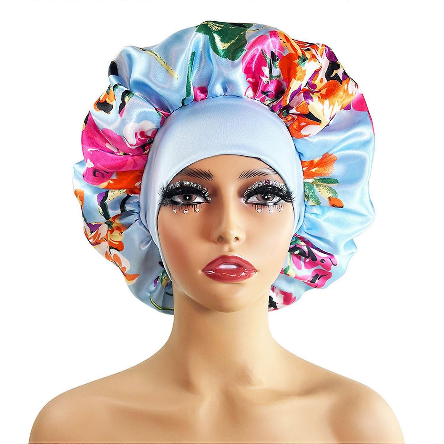 Light blue nightcap hair cap