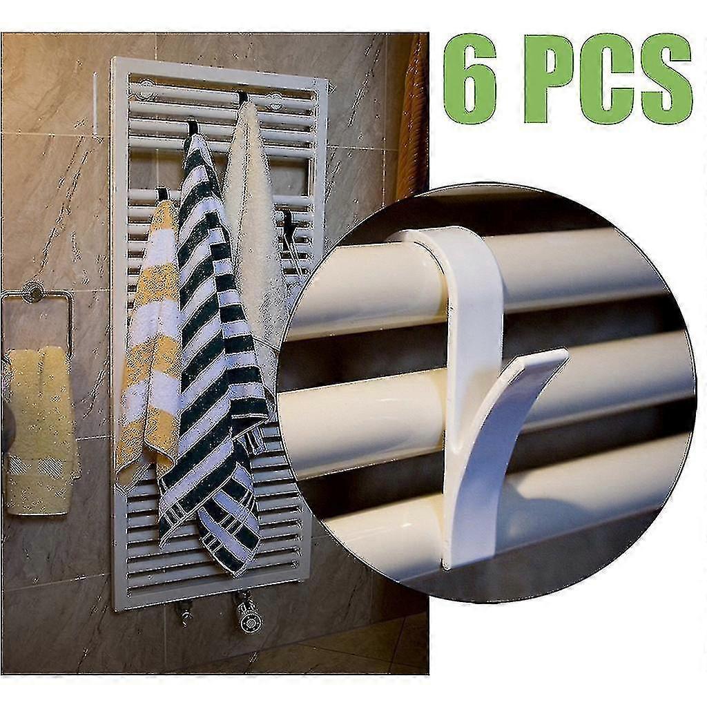 Cabide branco Cabide Hanger Bath Hook Holder Roupas Hanger-6 Pcs-