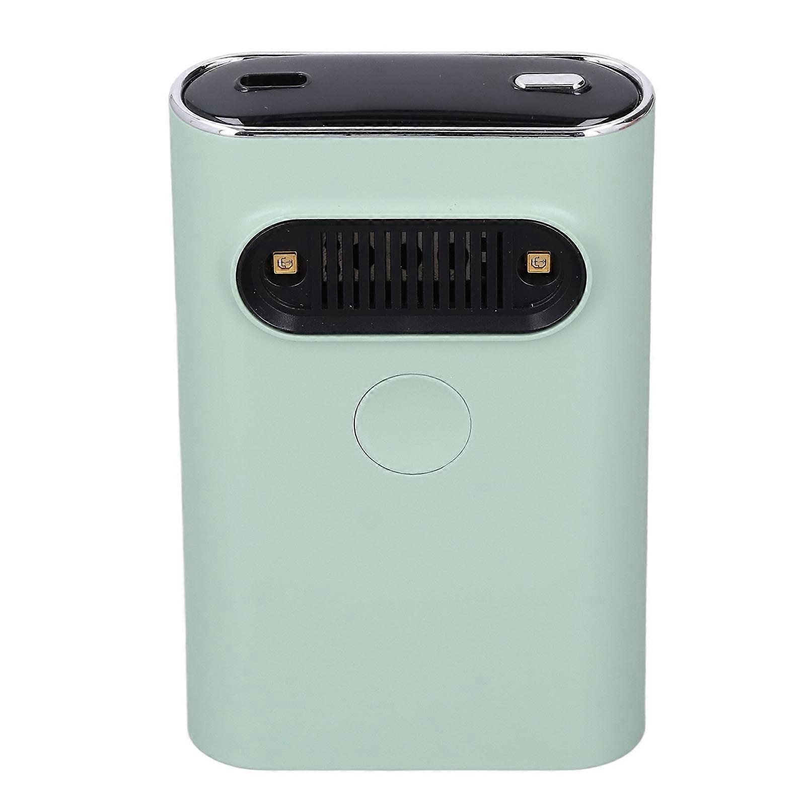 Mini Ozone Air Purifier Odor Removal Efficient Purification Low Noise LED Display Air Purifier for Shoe Cabinet Fridge Green