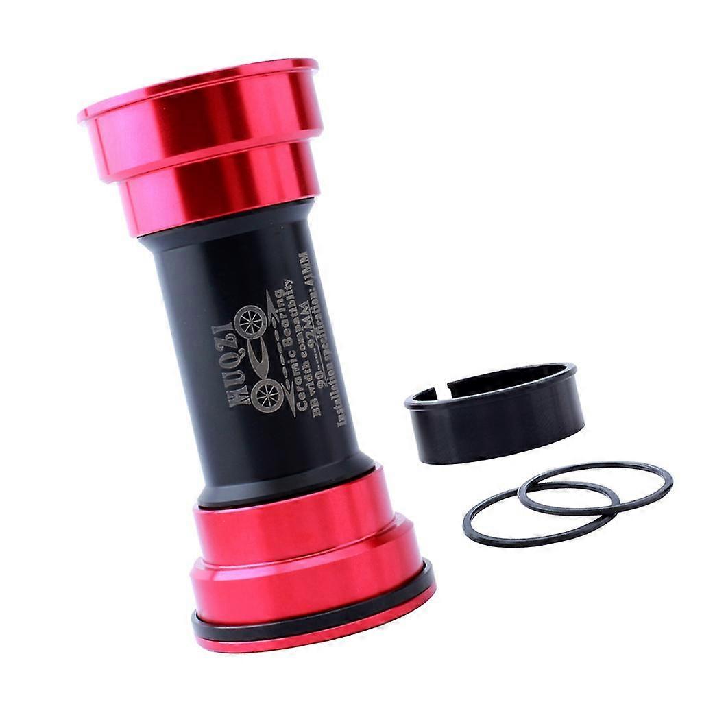 Bike Bottom Bracket Bicycle Replacement BB90-92 Ceramic Axis Shaft Red