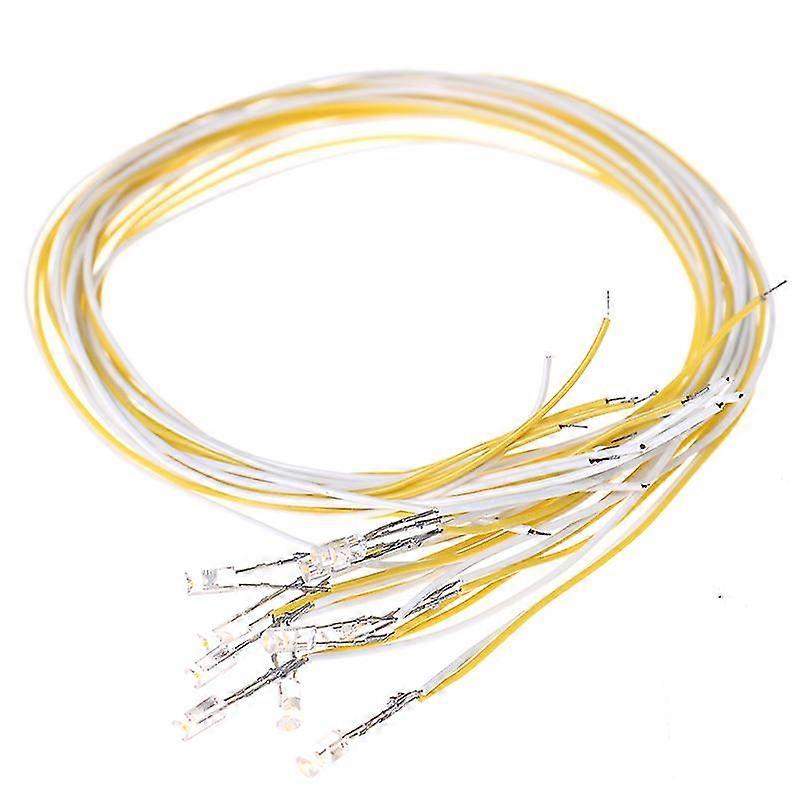 10 件 1：12 玩具屋微型 LED 灯，带 20 厘米线 DIY 娃娃屋装饰-QH