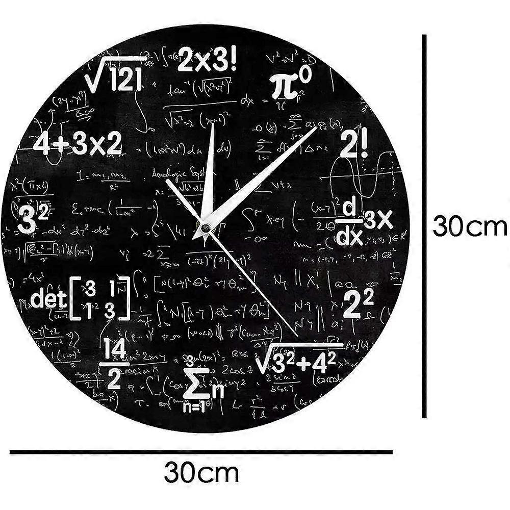 Math Wall Clock,Mathematics Clock,for Kids Math Formulas Icons Wall ...