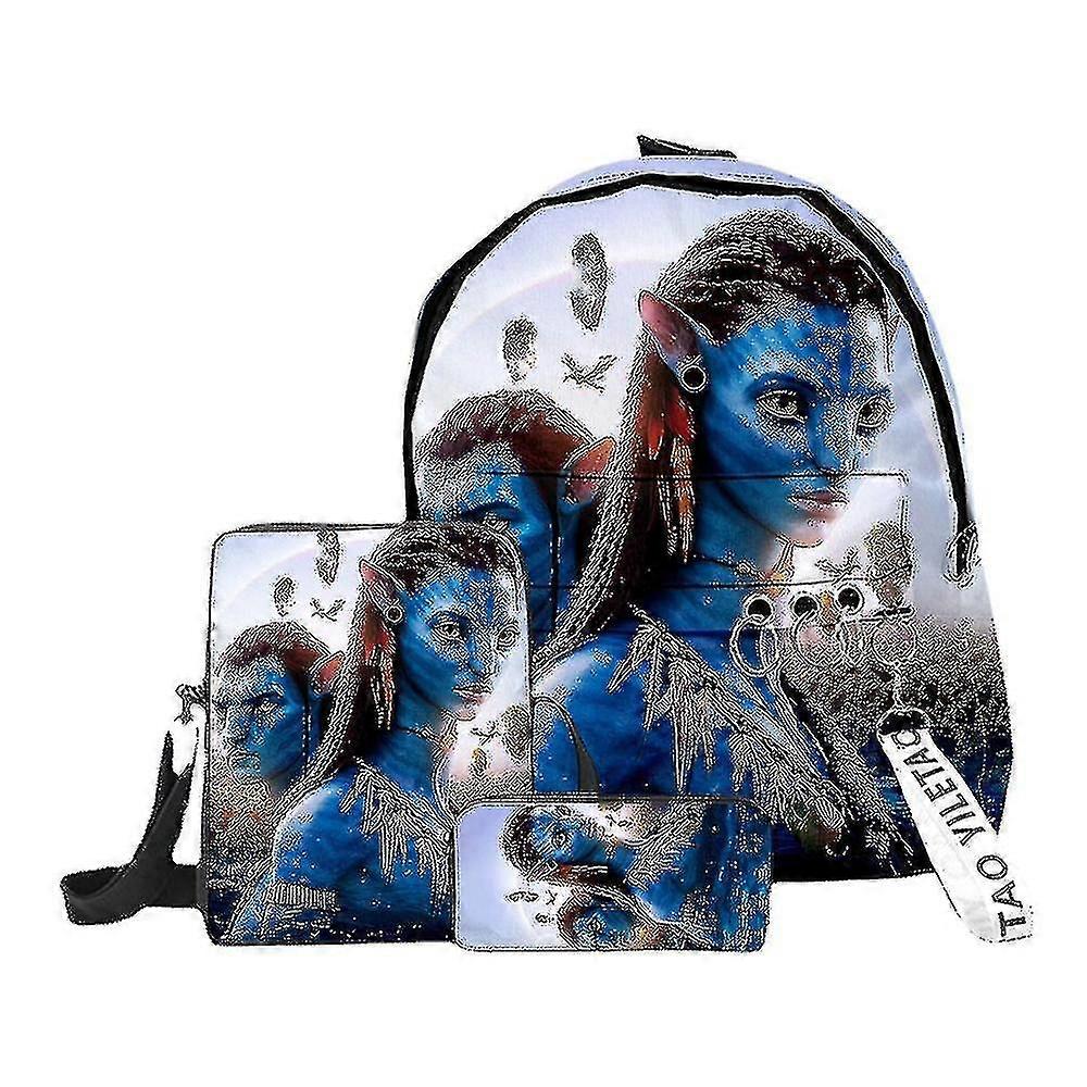 Avatar 2 hátizsák nyomtatott hátizsák avatar 2 Avatar A Wate útja 3 darab iskolatáska hátizsák váll ceruza tasak diák ajándék iskolakezdés 3 Sty