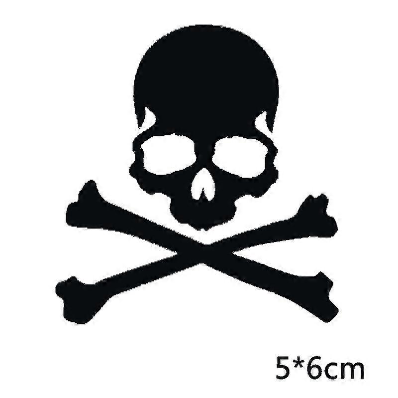 5*6cm Bike Reflective Stickers Fixed Gear Skeleton Sticker Fluorescent Skull MTB Bicycle Reflector Decal Accessories Pegatinas