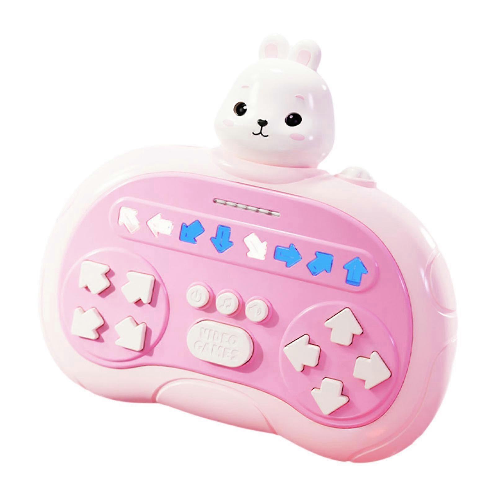 Rhythm Game Machine Handheld Puzzle Game Machine for Toddlers Children Teens Bunny