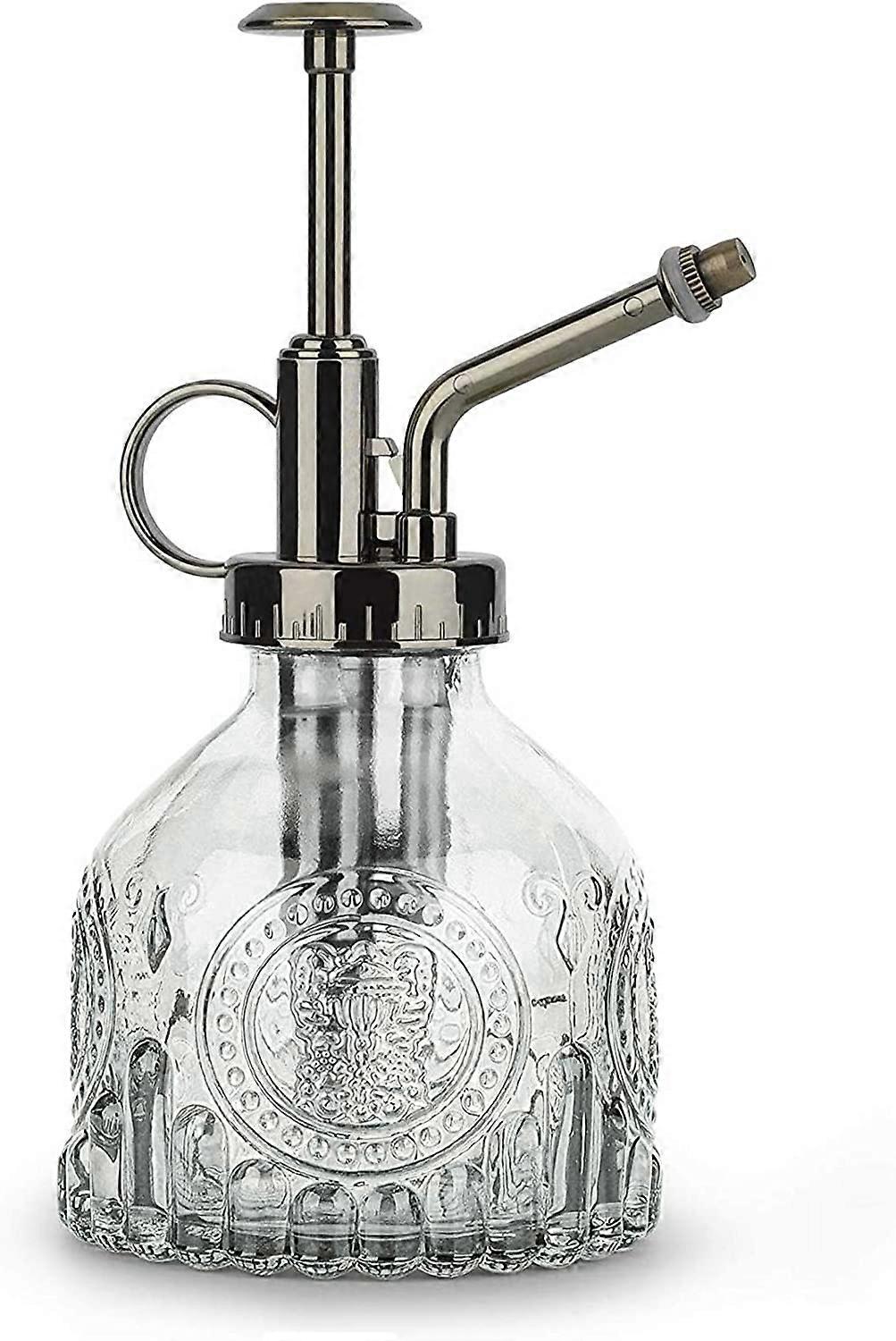 Vintage Plant Mister σε γυαλί 200ML, μικρό μπουκάλι ψεκασμού με πλαστική κορυφαία αντλία, λεπτή ομίχλη διακοσμητικό ψεκαστήρα μικροσκοπικό πότισμα μπορεί δώρο για εσωτερικούς εξωτερικούς χώρους