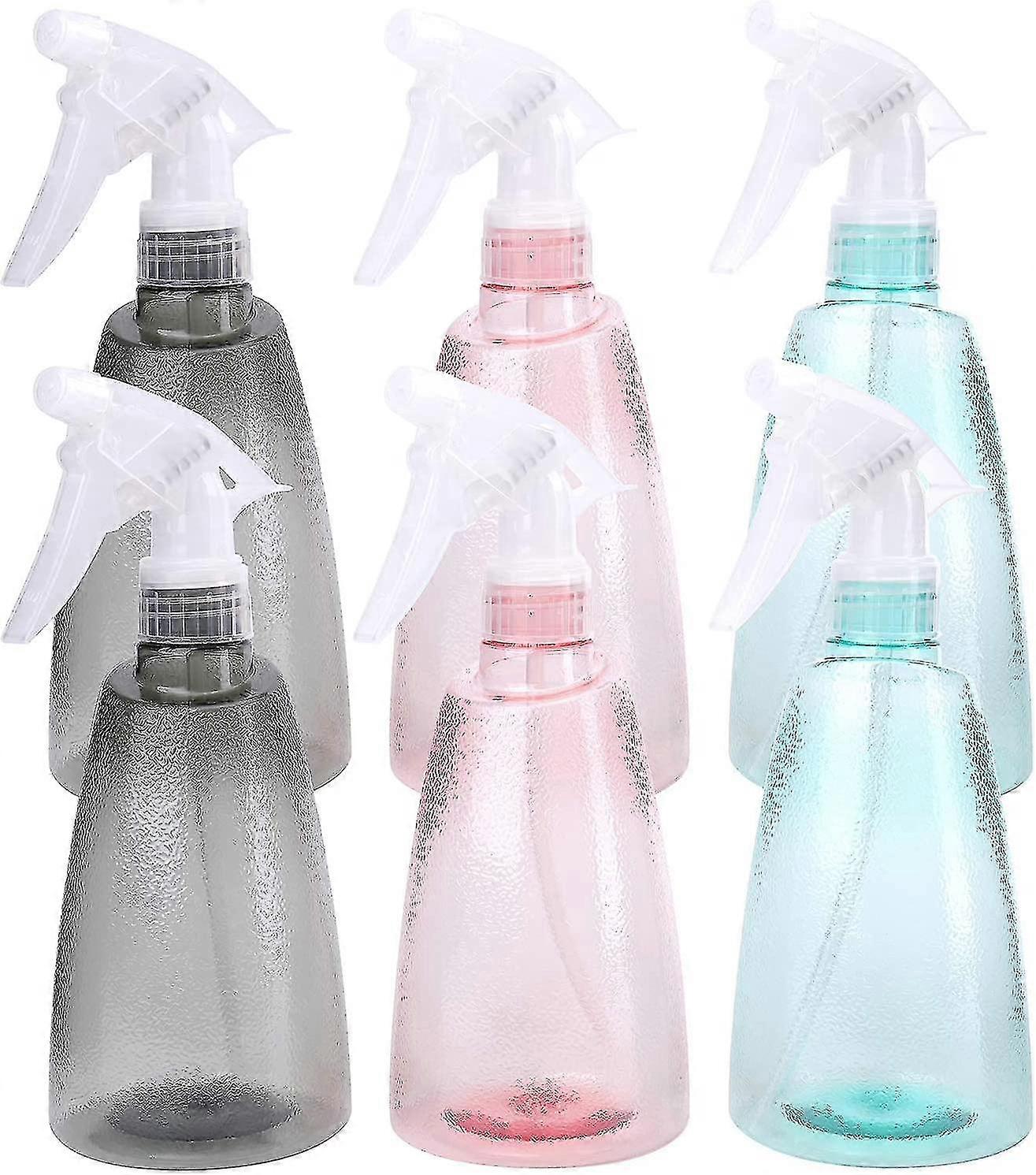 6 Pack Acsergery Gift 500ml Empty Plastic Spray Bottles, Spray Bottle In 3