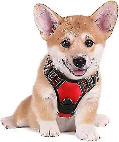 Anti-Pull Reflective Adjustable Dog Vest, Front Lanyard Hook, Explosion-Proof Shock-Absorbing Comfor