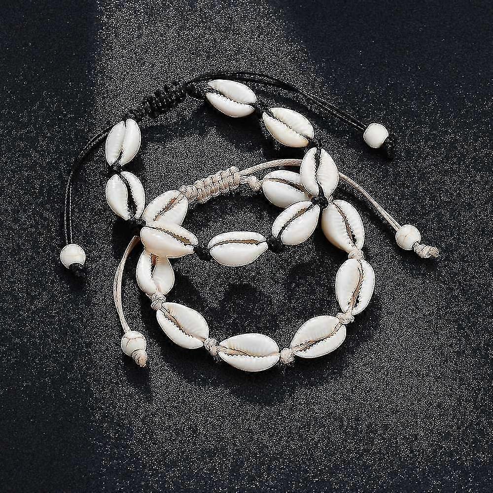 2ks přírodní shell conch lano, anklets náramek šperky