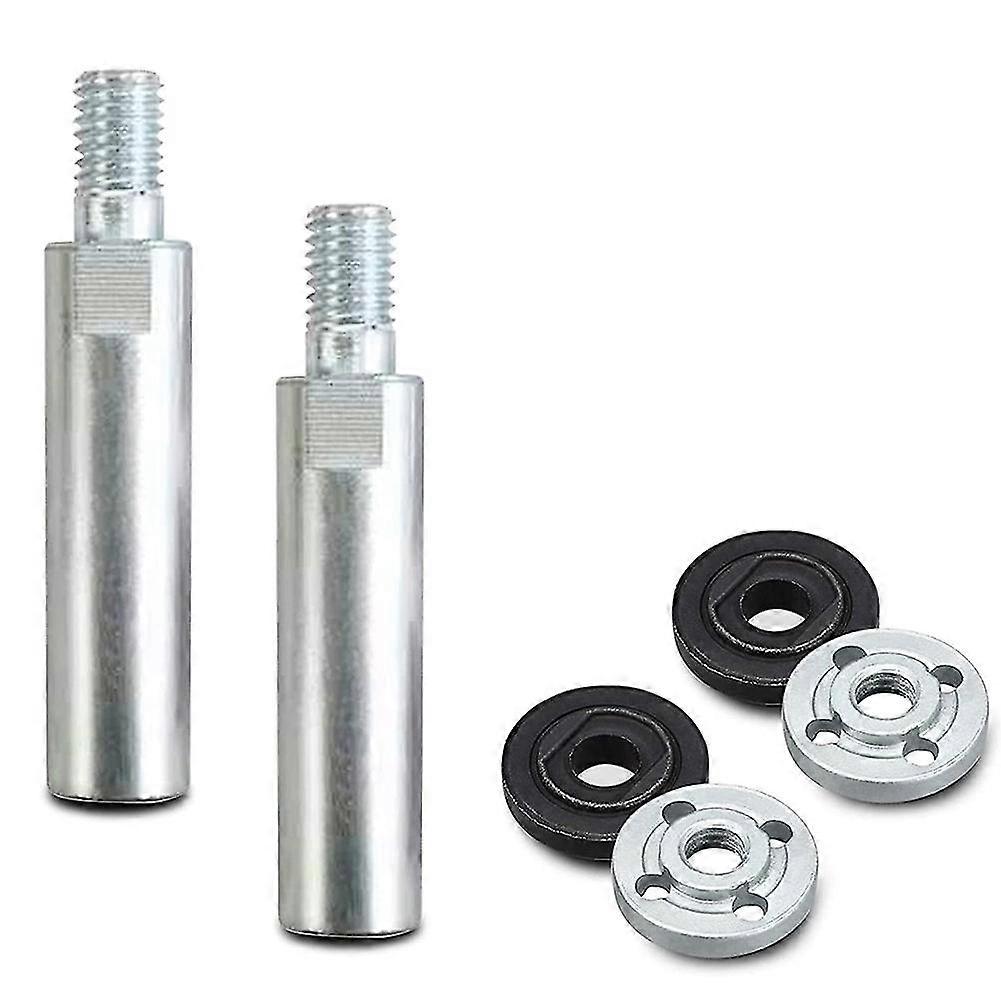 Grinder Extension Connecting Rod,m10 Thread Polisher Extension Shaft With 4pcs Flange Lock Nut