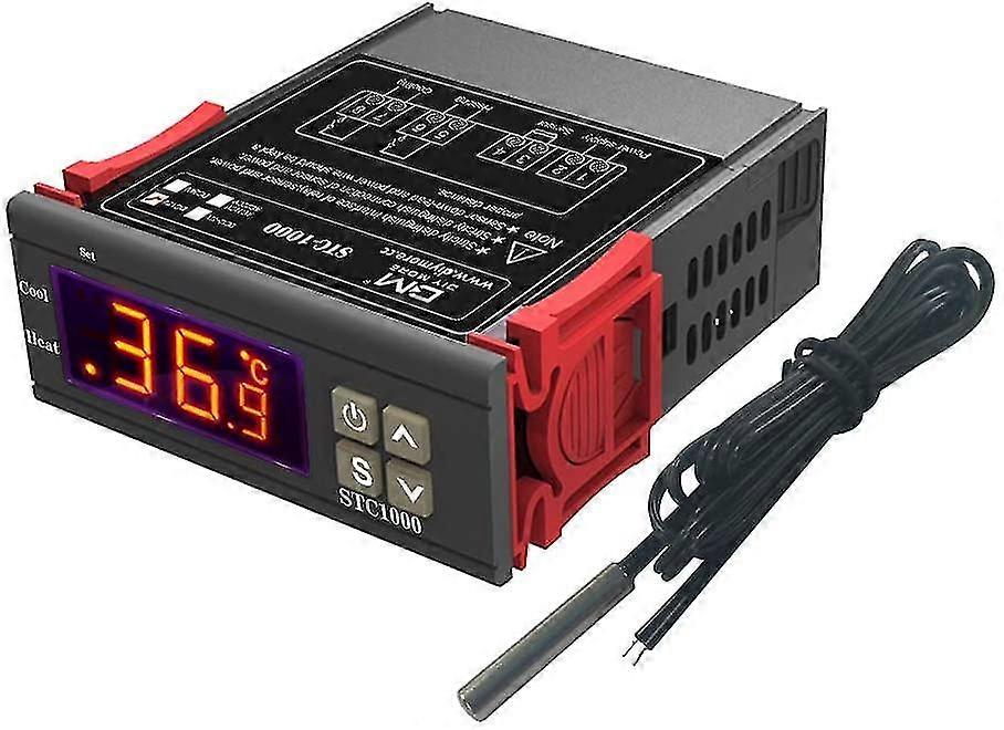 Stc-1000 Sıcaklık Kontrol Cihazı, 12v 10a Ntc Problu Çok Yönlü Dijital Termostat