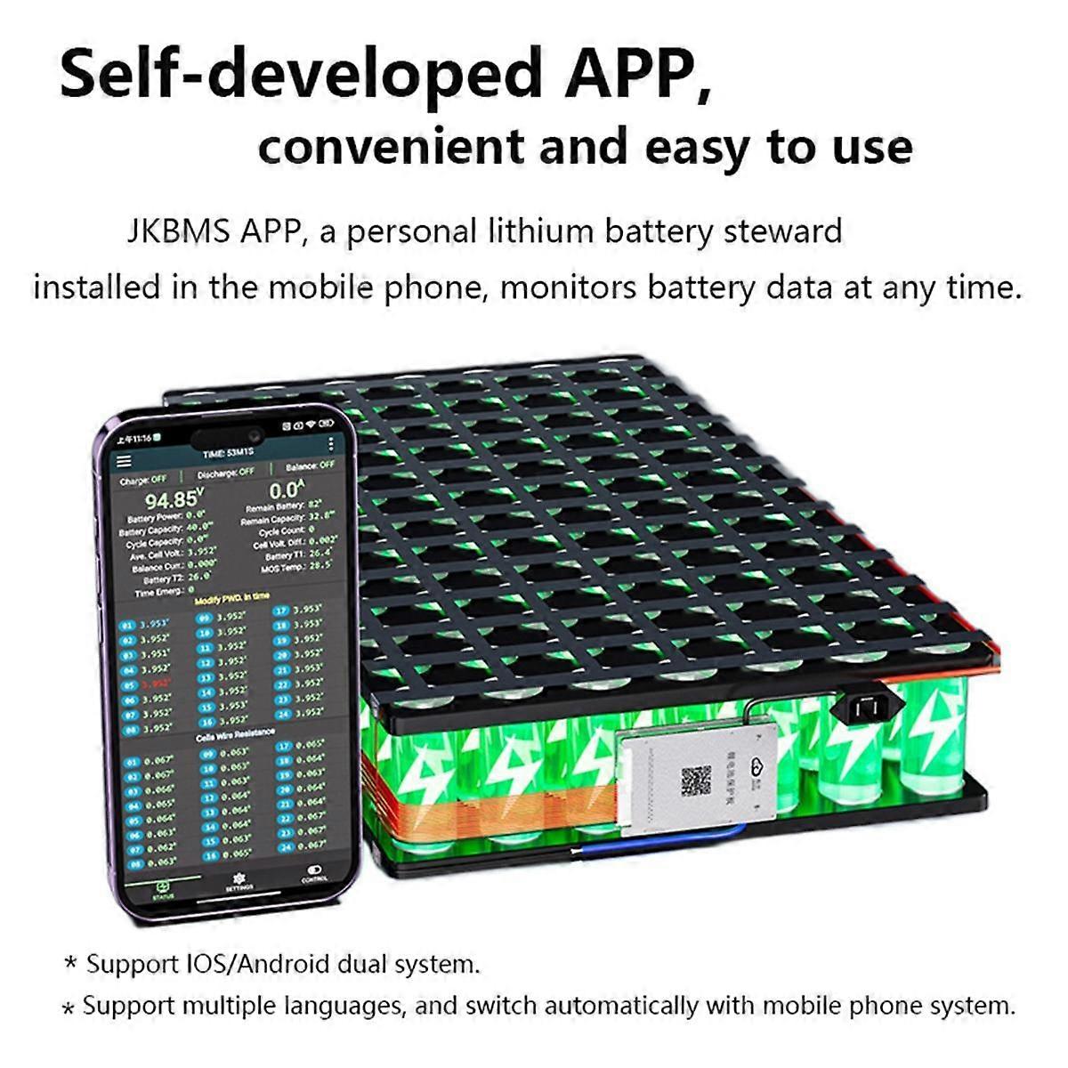 JK スマート アクティブバランス BMS 3S 4S 5S 6S 7S 8S 12V 24V 200A JKBMS リチウムイオン Lifepo4 バッテリーバランスボード Bluetooth BT