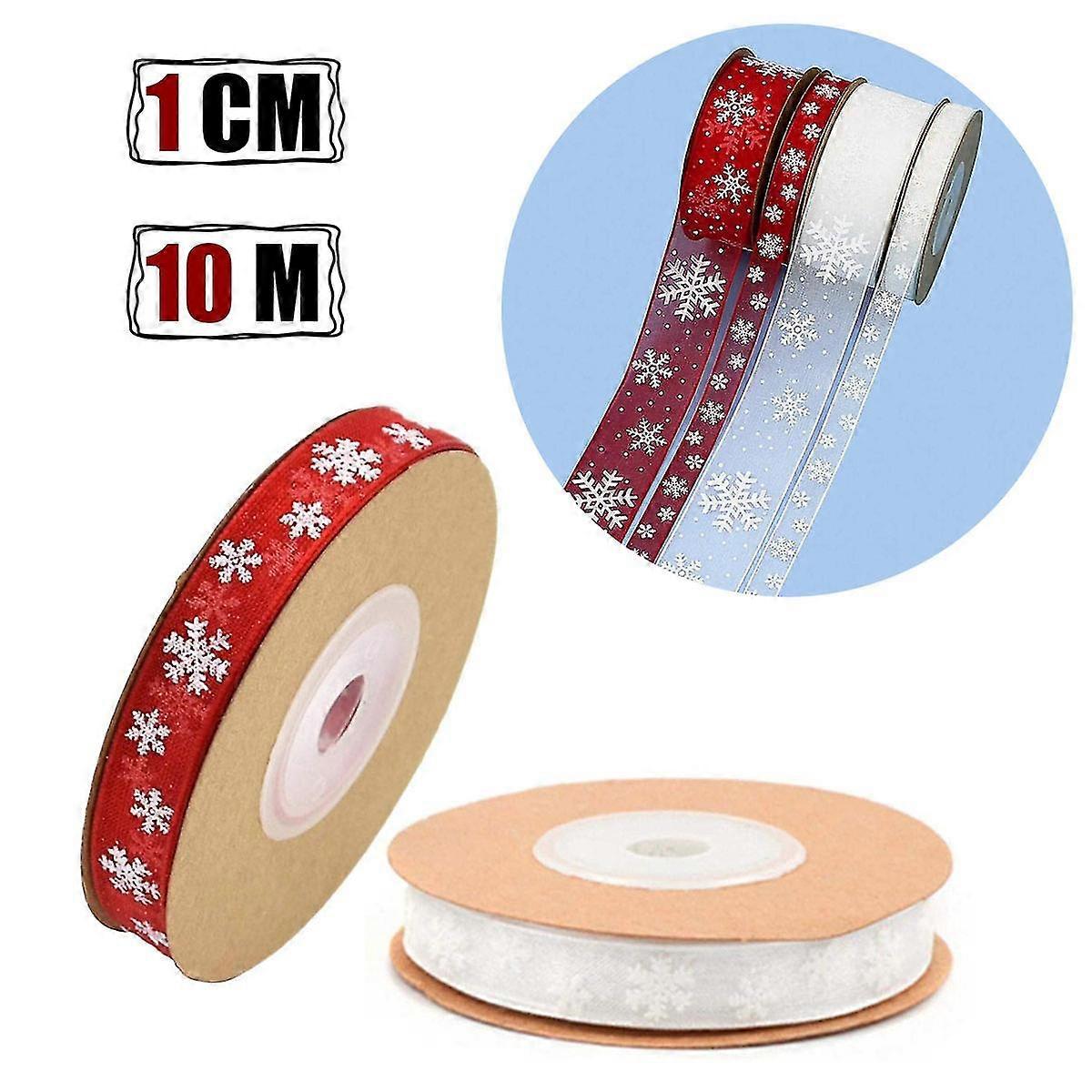 Ribbon Wired, Transparent Sheer Glitter Wire Wrap