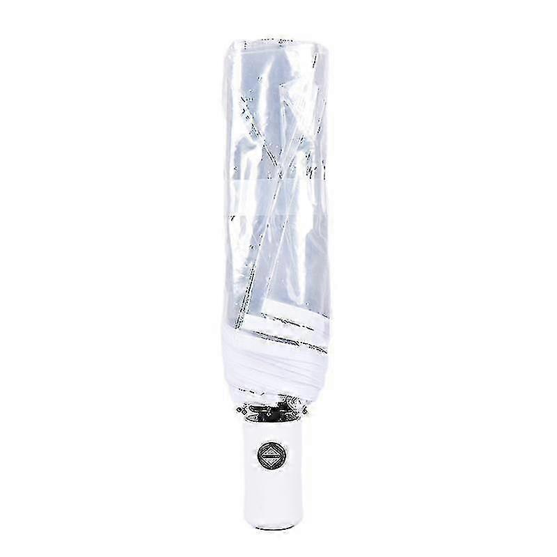 Automatic Open Close Fold Windproof Umbrella Compact Rain Transparent Clear