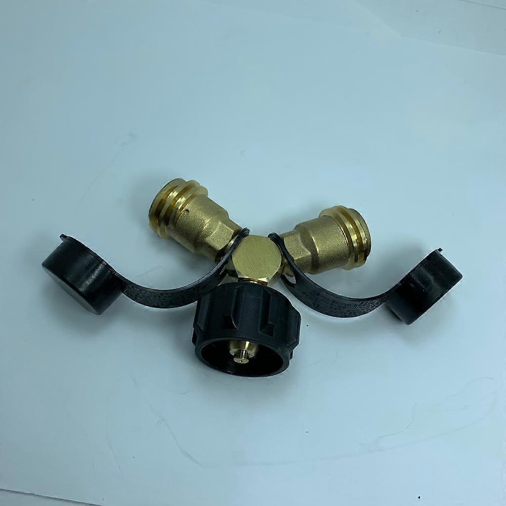 Y-Splitter Tee Connector Solid Brass QCC for grill per bbq Heater CopperIn-