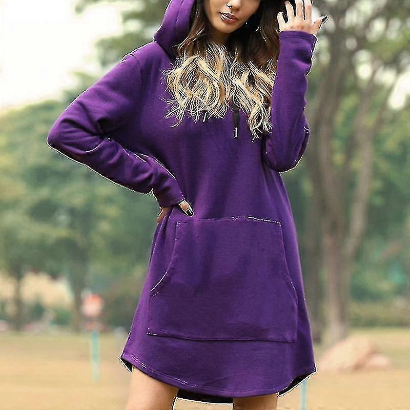 Femmes Surdimensionné Sweat à capuche Sweat à capuche Robe Pull pull long top