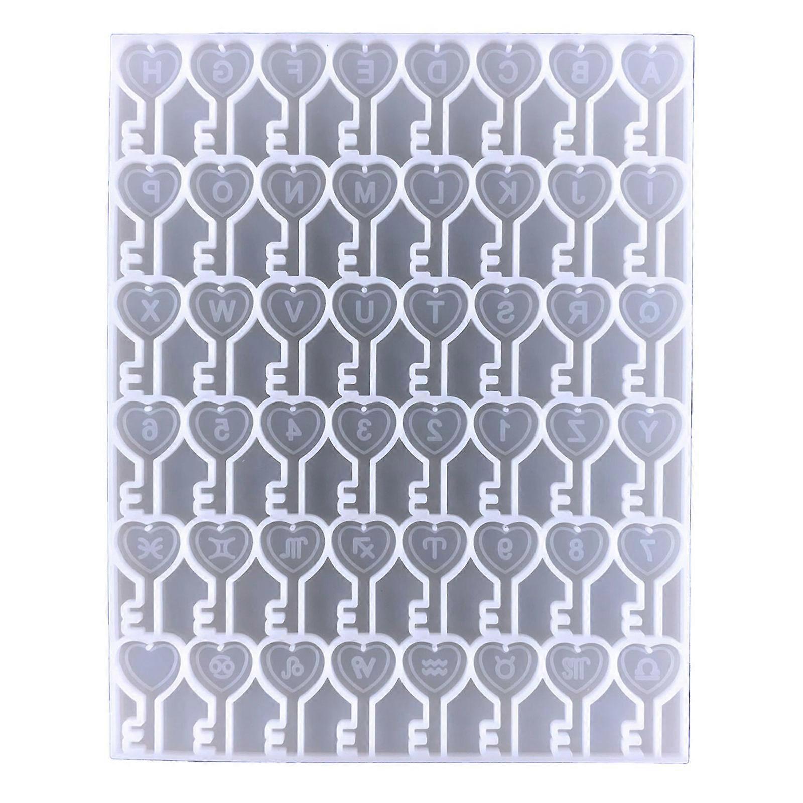 Lettre Numro Boucles doreilles Drop Glue Mold Diy Constellation Bracelet Key Lock Mold