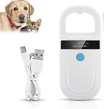 Pet ID Reader, Pet ID Pet Scanner for Animal Tracking with OLED Display, Rechargeable Chip Reader, Pet Chip with FDX-B (ISO11784/11785) and EMID Micro