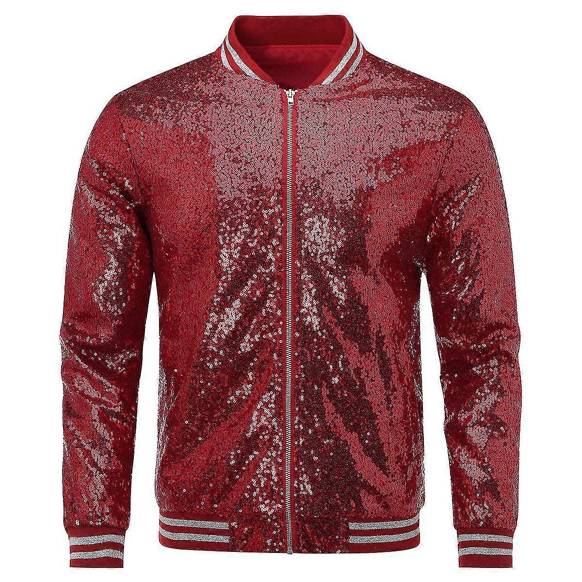 Mens Party Show Sparkle Sequins Jacket