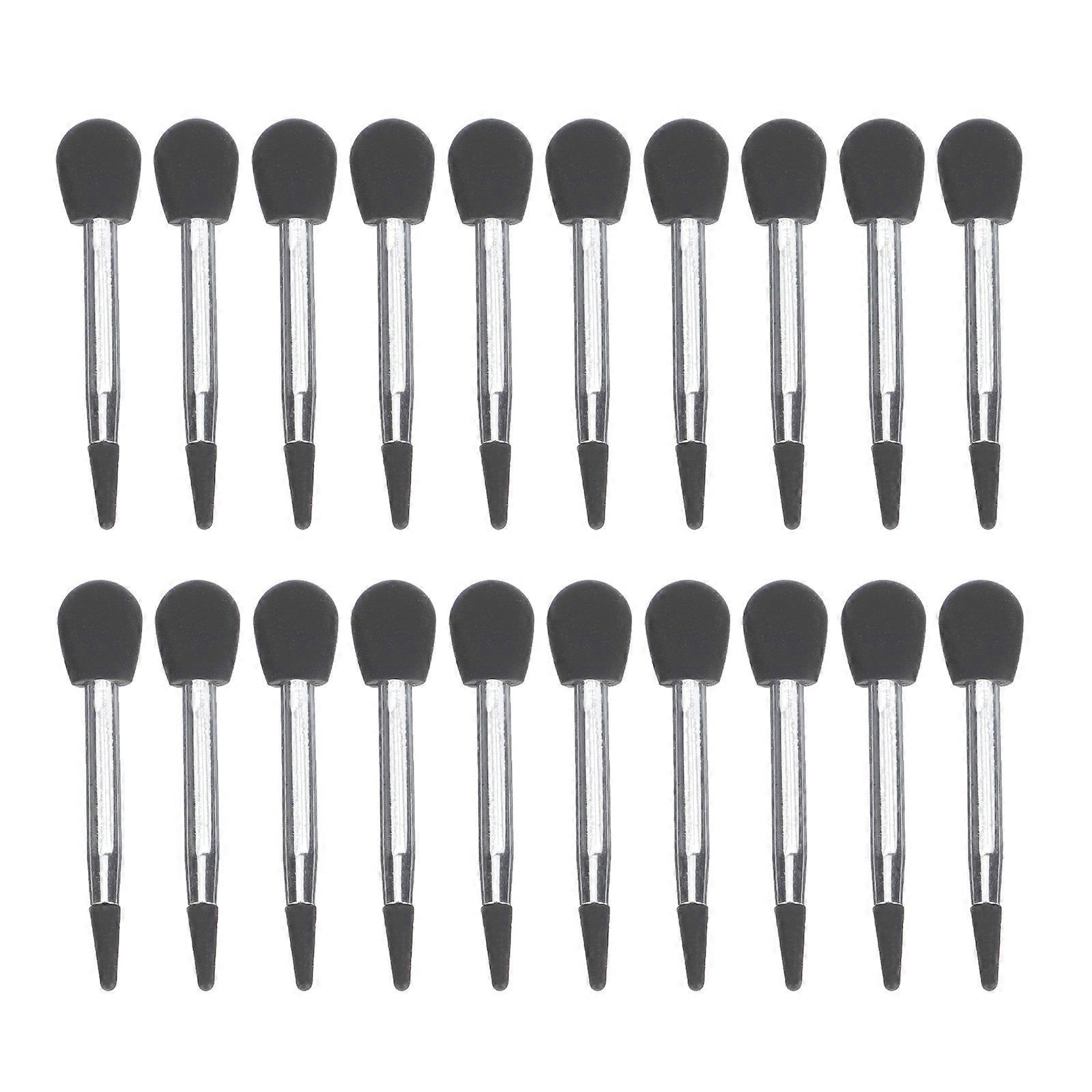 20Pcs Microphone Shaped Makeup Brush Silicone Lip Brush Eyeshadow Applicator