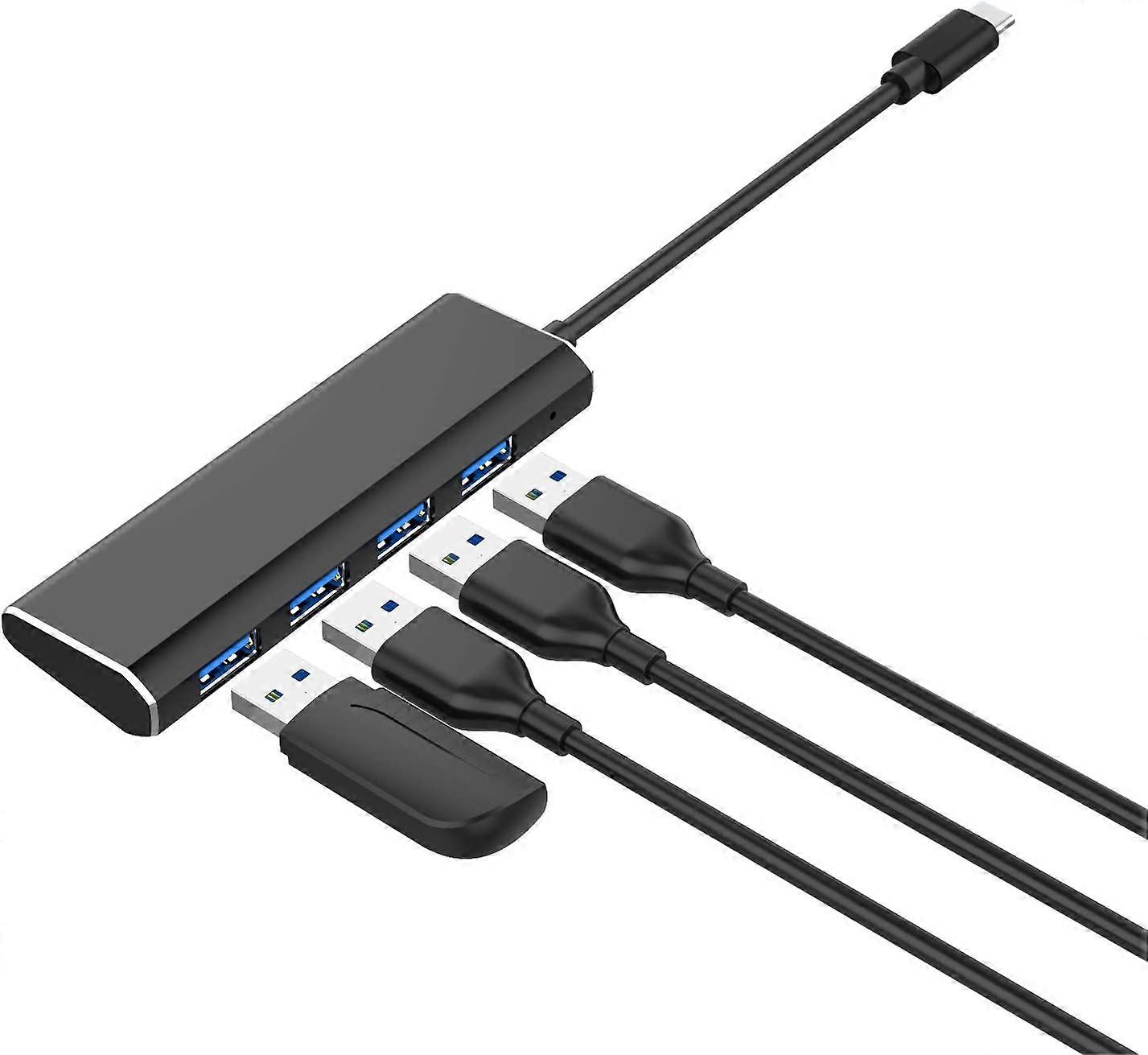 4 in 1 USB C Hub Type C adapter with 4 USB 3.0 ports Compatible with MacBook Pro, Surface Pro, Huanw