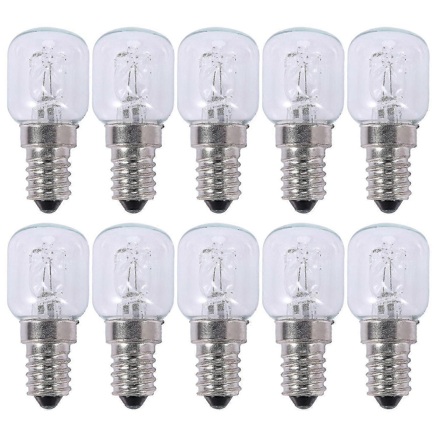 10x E14 High Temperature Bulb 500 Degrees 25w Halogen Bubble Bulb