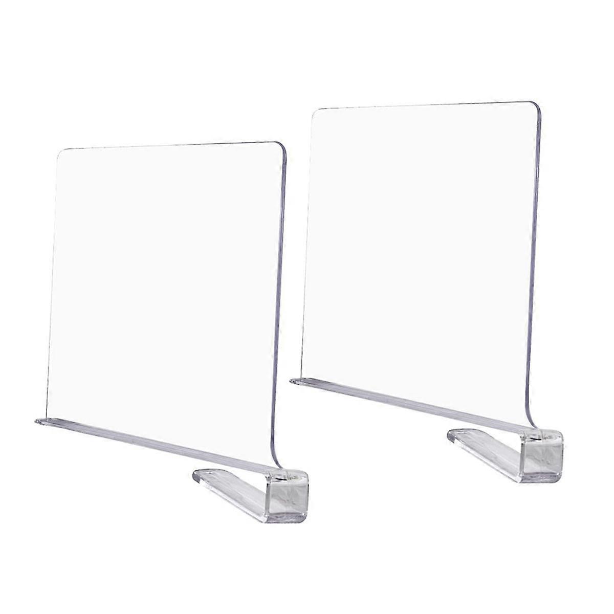 Transparent Shelf Dividers for Closet Organization - Wardrobe Organizer, Cupboard and Bookcase Part