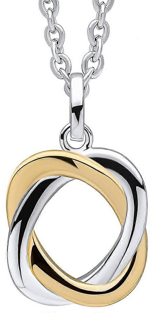 Beginnings Woven Circle Pendant - Silver/Gold