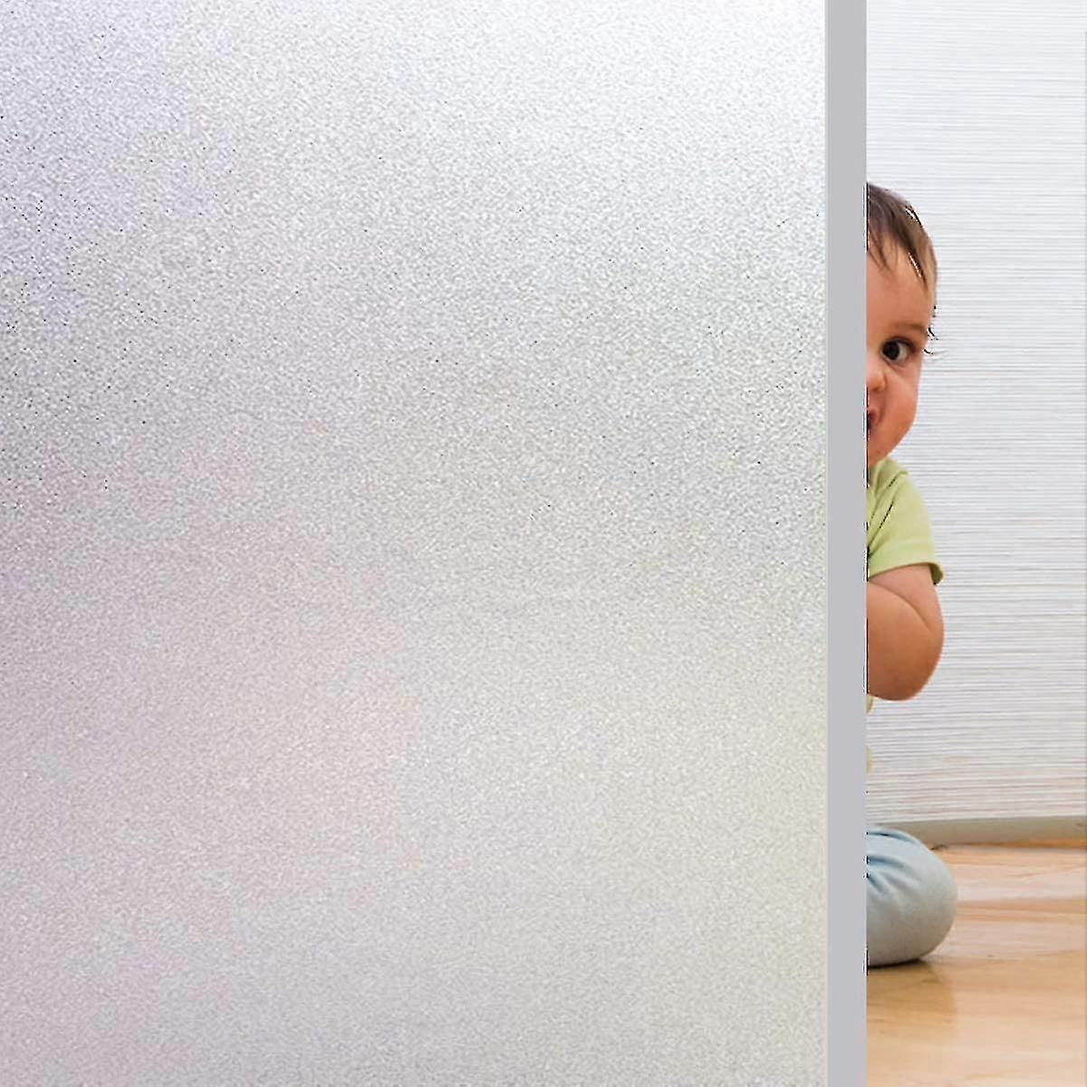 Privacy Window Film Self Adhensive Frosted Glass Film Opaque No Glue Static Cling Sticker 40x300cm