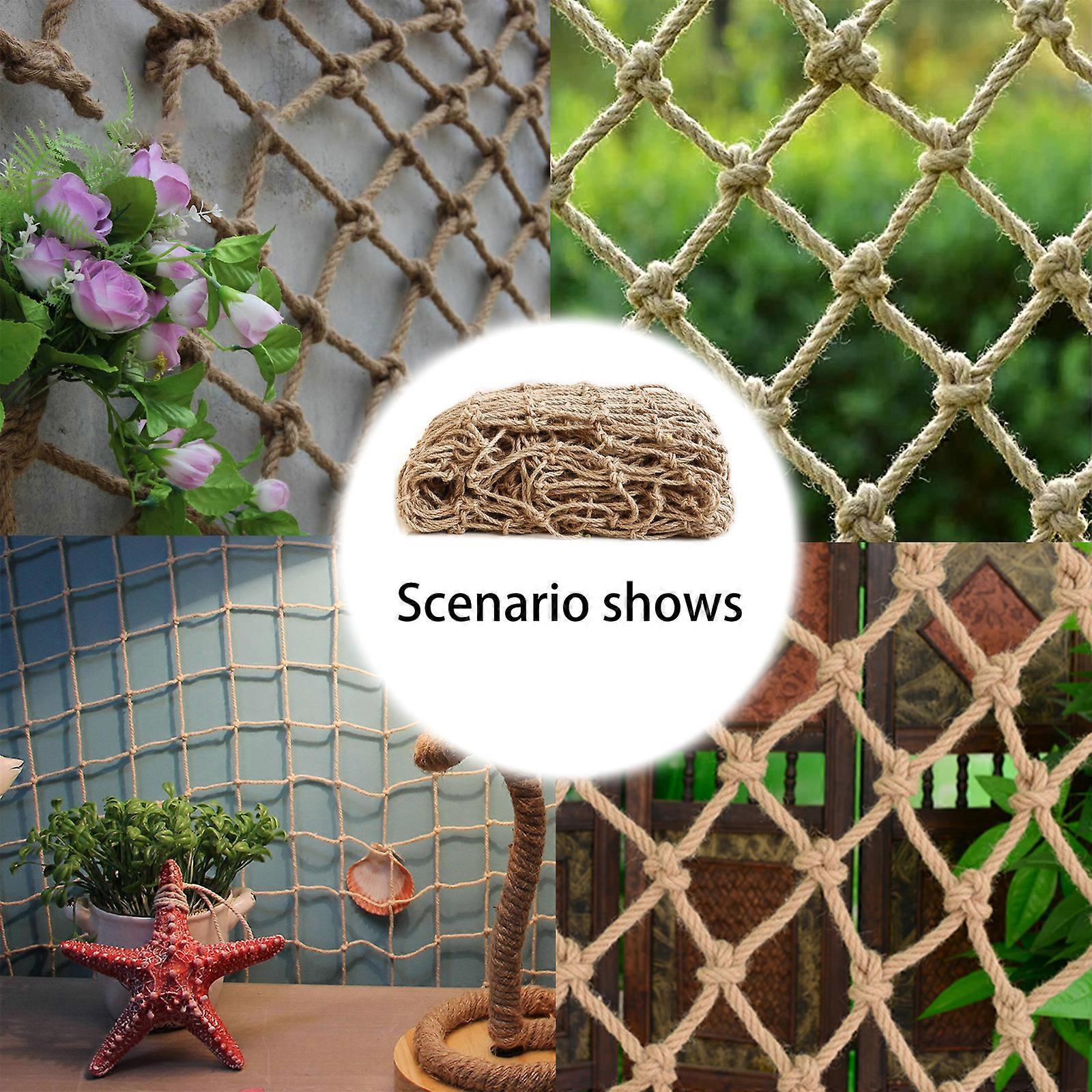 Hemp Rope Plant Support Net for Balcony and Stairs - Practical and Durable