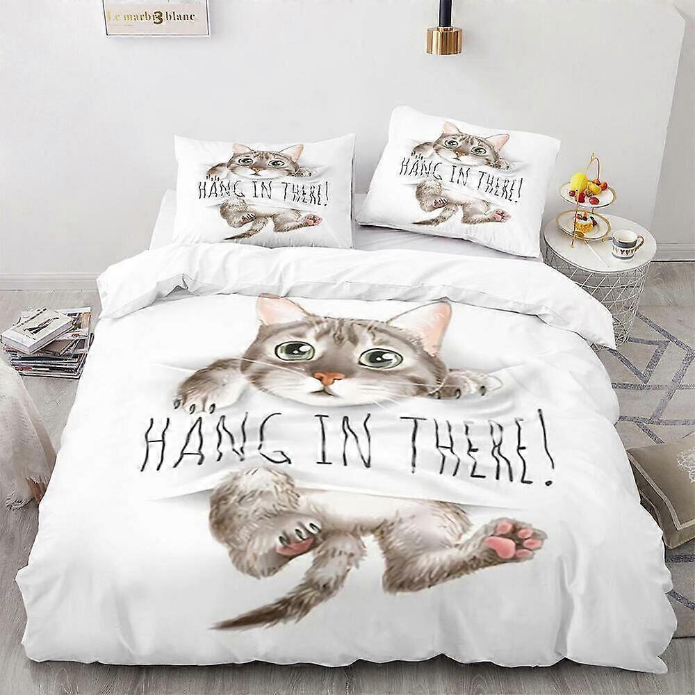 v2632 ملاءات السرير لطيف القطط كيتي طباعة غطاء لحاف مجموعة غطاء السرير Doona غطاء IU2632