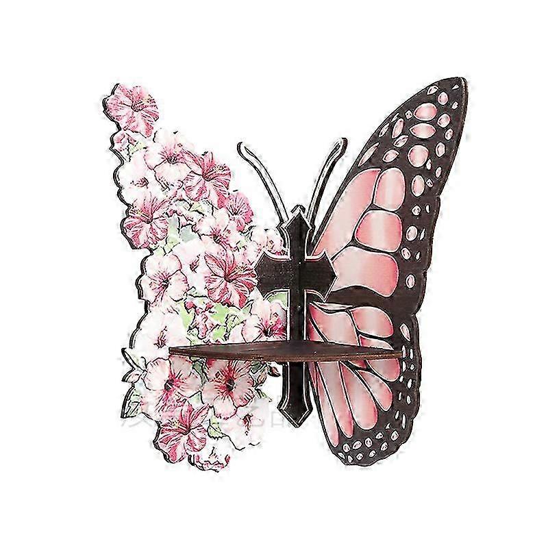 Sunflower Butterfly Corner Shelf, Space-Saving Wall Mount for Plants & Decor, Versatile Storage for Bedroom, Hallway, Home