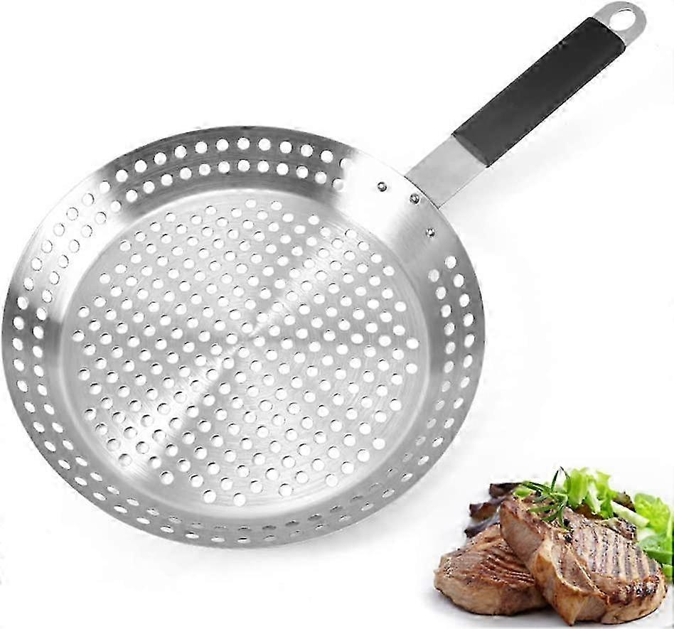 Grillschalenkorb aus Edelstahl mit Abflusslöchern