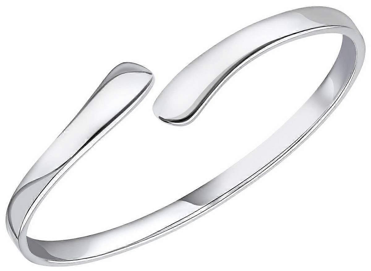 Beginnings Open Wrap Bangle - Silver
