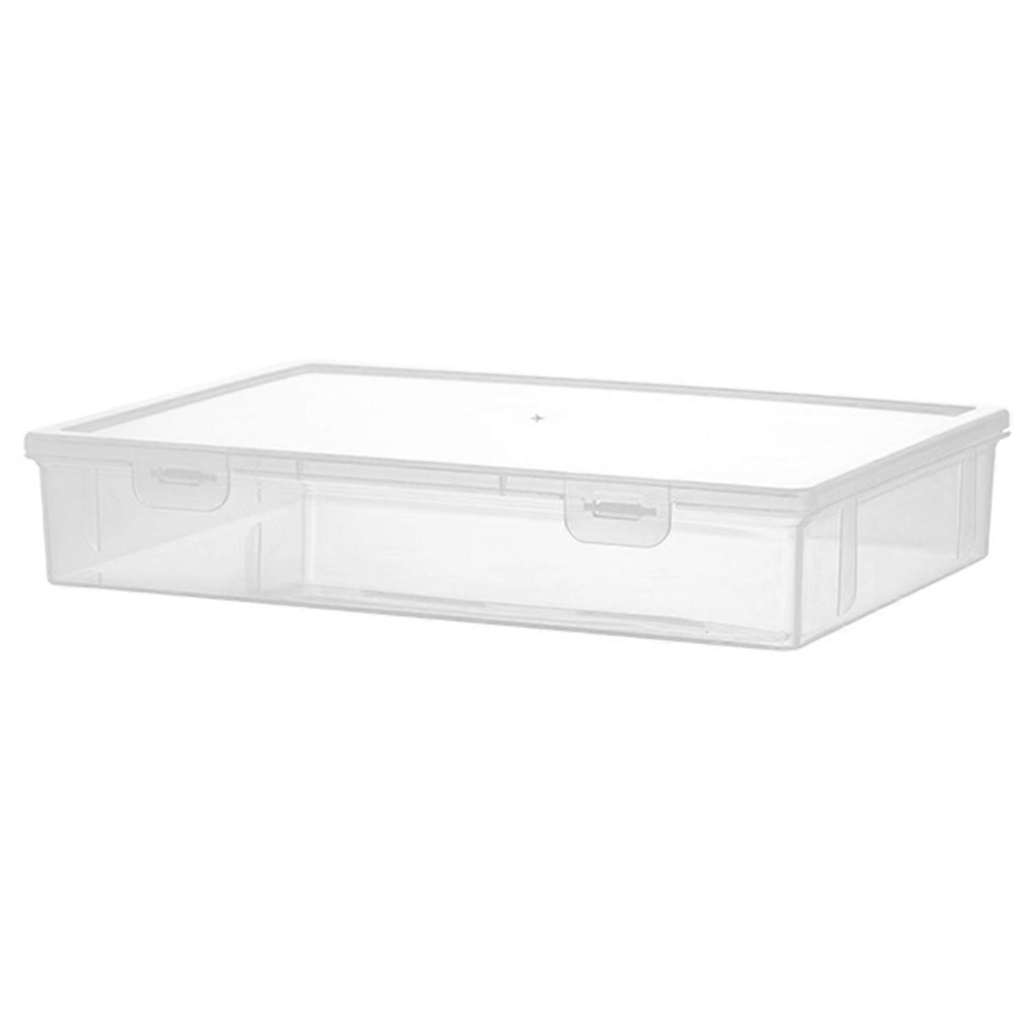 Dust-proof Document Storage Container Multifunctional Transparent Plastic Box for Data Certificate