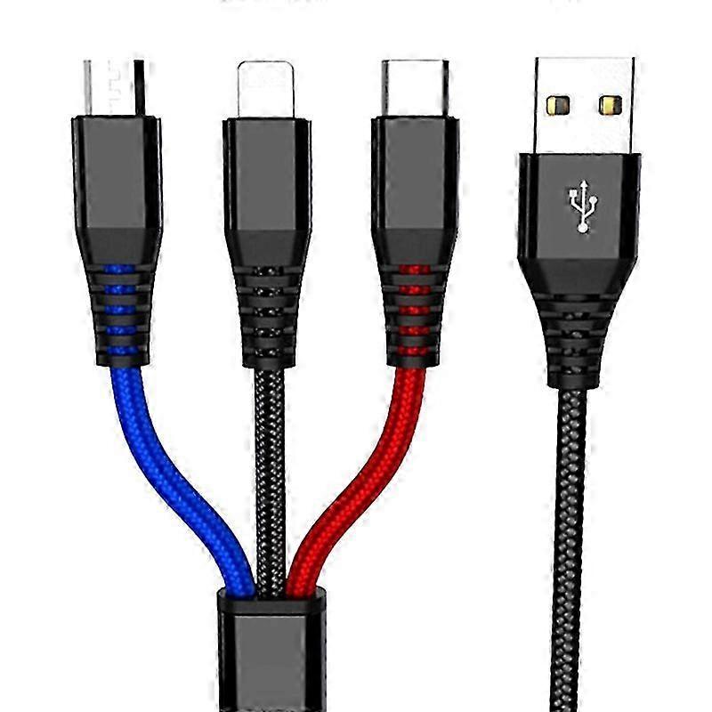 3 in 1 USB Cable C Fast Charging Micro-USB Cable 3In1 USB Type-C USBC Data Cable for