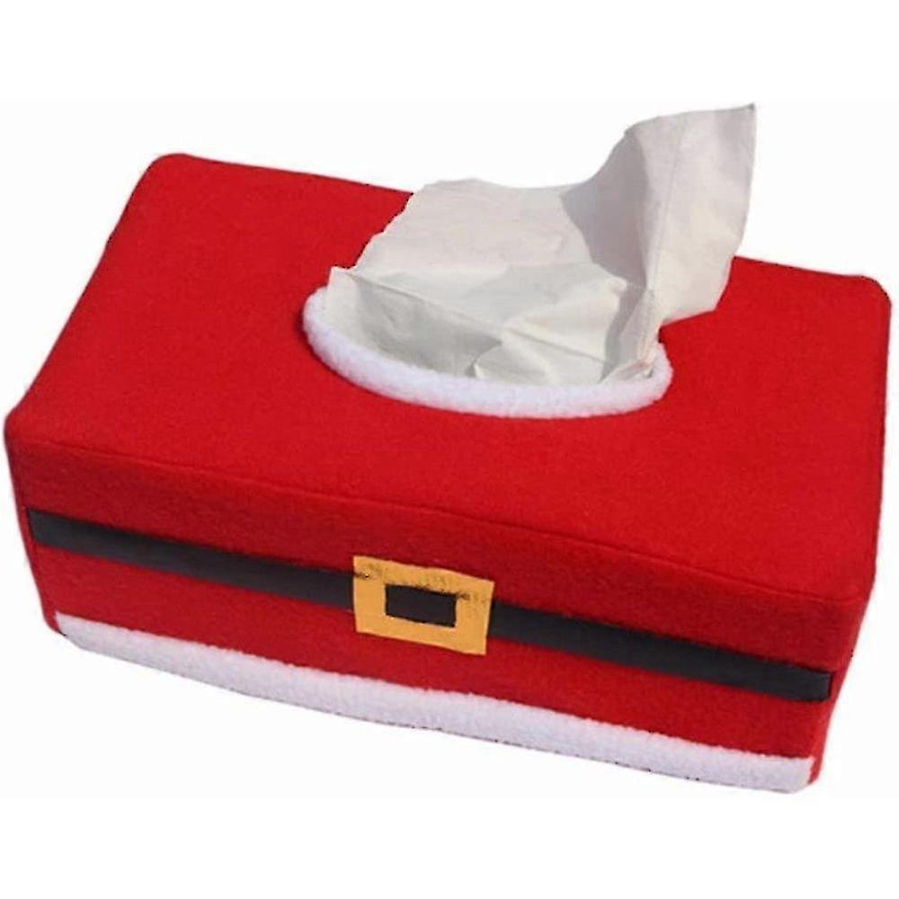 Rectangular Christmas Tissue Dispenser Flannel Box 25.5x14x9.5cm