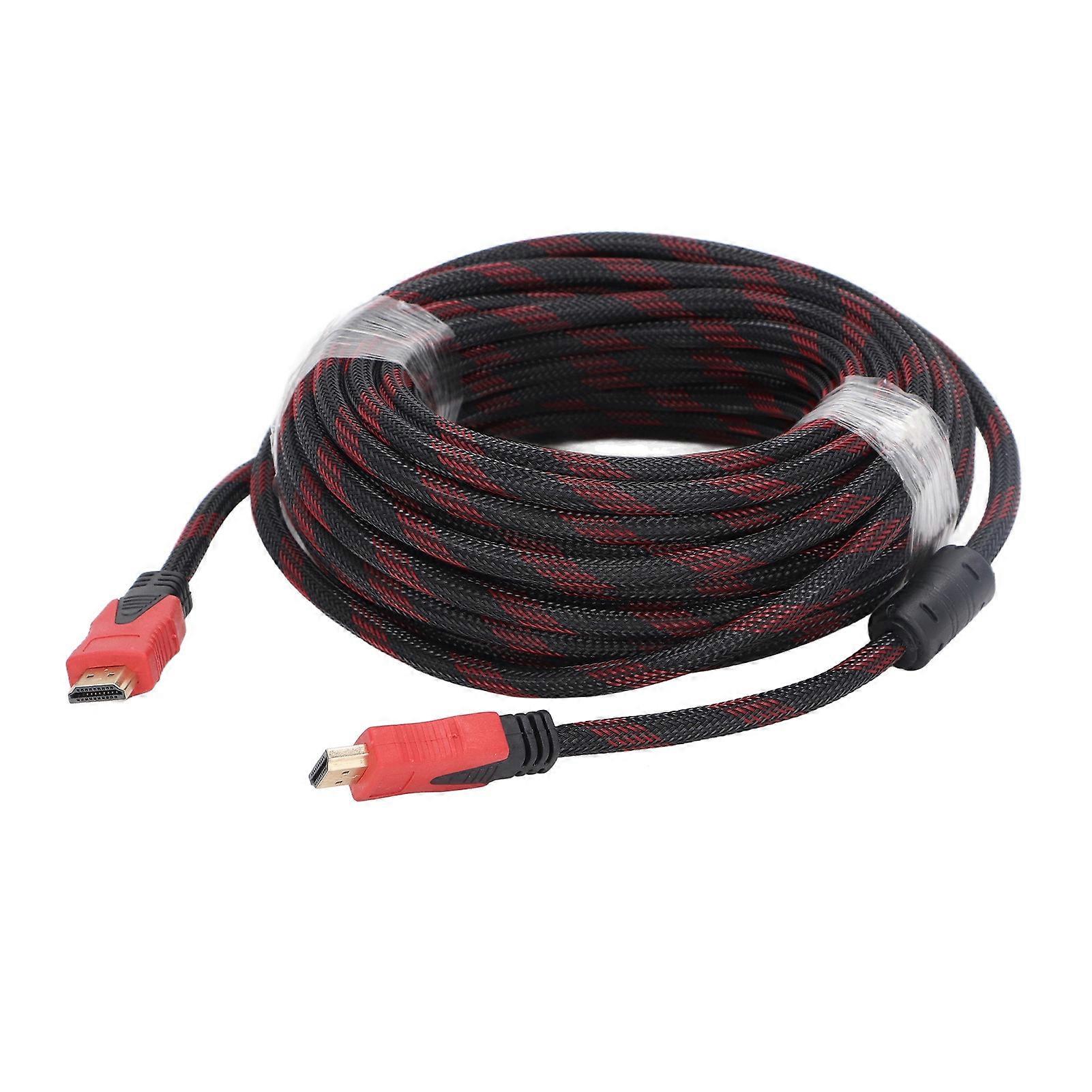 HD Multimedia Interface Cable 49ft Length TVs Computer Projector HD Cord Red Black Stable Transmission HD Cable
