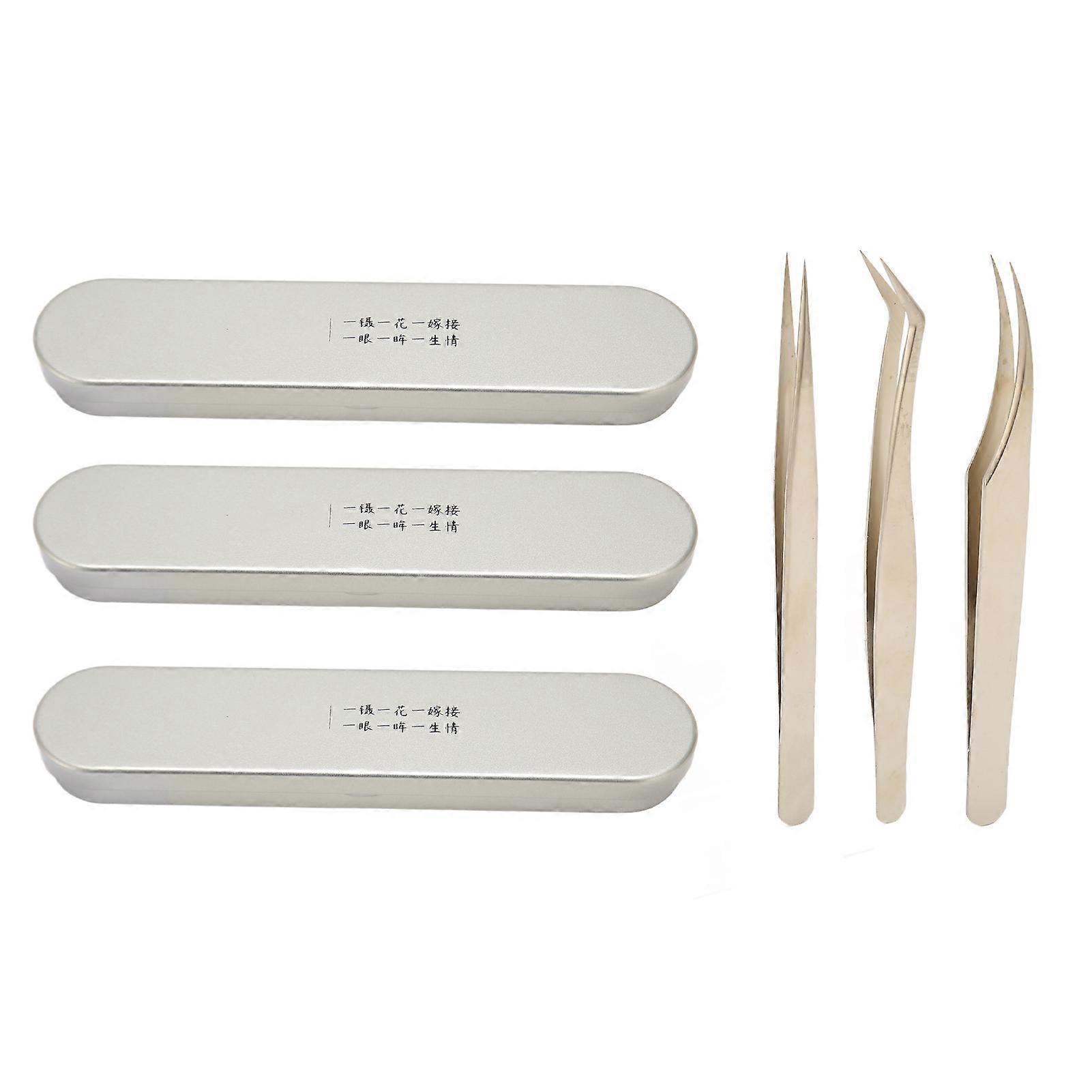 Lash Extensions Tweezers High Precise Stainless Steel Fine Tip Extension Applicator High Hardness