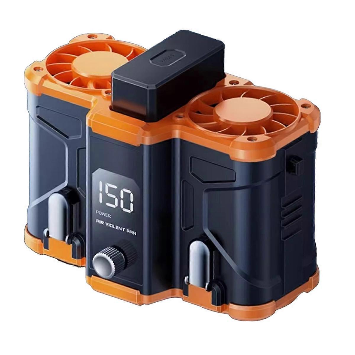 10000mAh Waist Mounted Fan with Dual Air Vents, Detachable Battery, Portable Clip on High-Temperatu