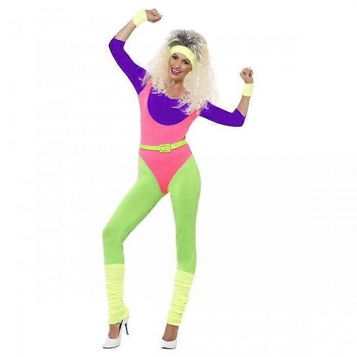 Smiffys Womens/Ladies 80s Work Out Contrast Costume Set