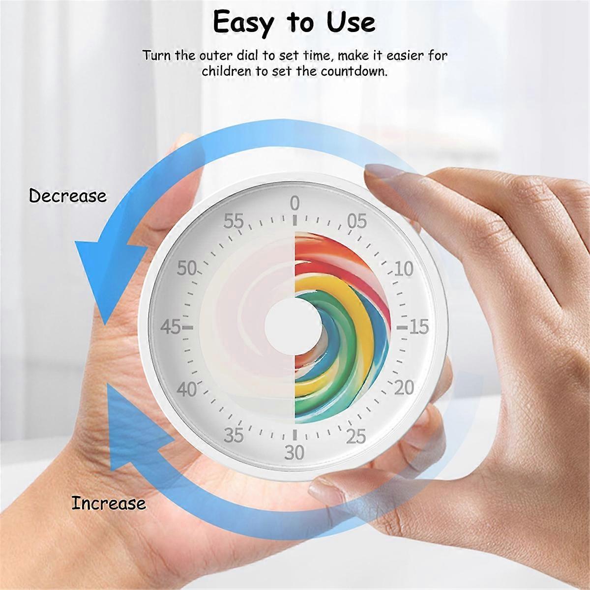 Visual Classroom Timer for Kids - Desk 60 Minutes Countdown for ...